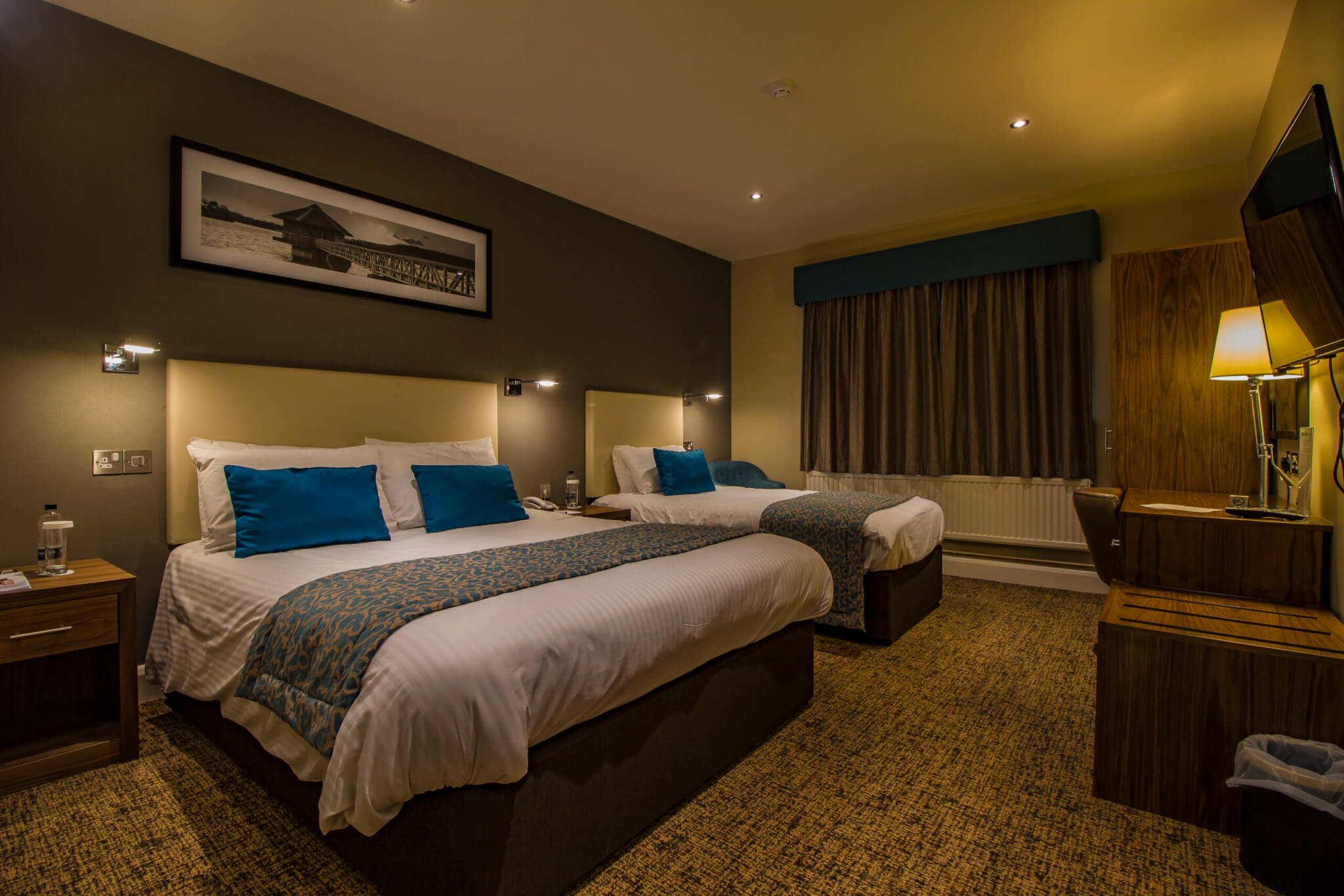 Classic Family Triple Room Three Swans Hotel Market Harborough Bedroom Space scaled