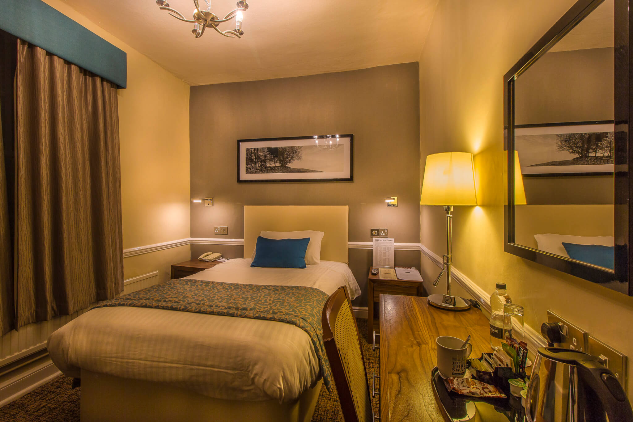 Classic Single Room Three Swans Hotel Market Harborough Space scaled